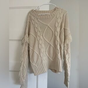 Cable Knit Cream Sweater